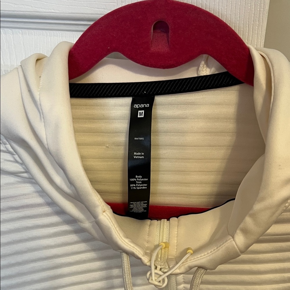 Men’s Cream Hooded Sweater - Picture 3 of 9